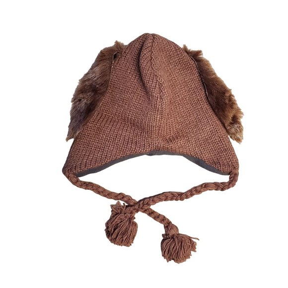 Wool Hat Beagle Design One Size Brown - Picture 3 of 5